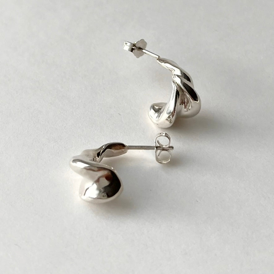 succulent stud earrings Succulent Earring _ silver
