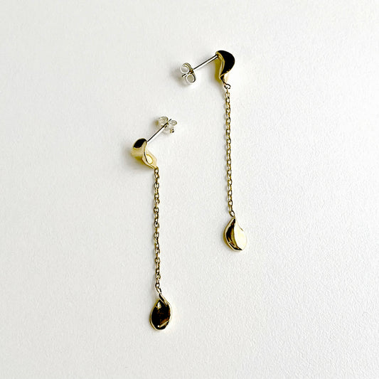 Curl and Drop Earring _ gold